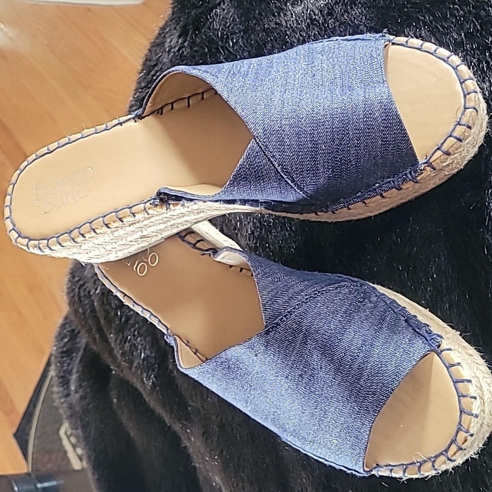 Franco Sarto Denim Espadrille Sandals